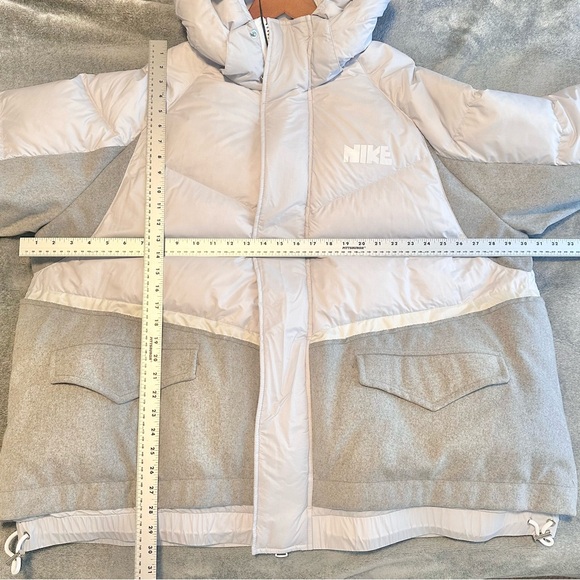 Men’s Nike X Sacai Puffer 800 Fill Down Coat Quilted Jacket Gray XXL NEW! - Picture 13 of 16